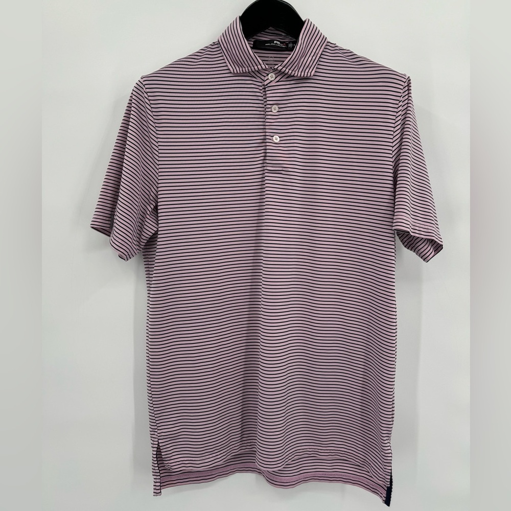 Ralph Lauren RLX Performance Polo EUC Pink, Blue & White size M